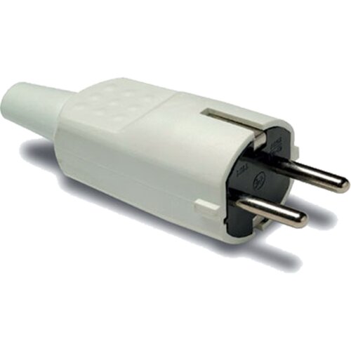 Famatel Strujni utikač 4.8mm Schuko, 2P+E, 16A/250V, bijeli &ndash; 1104-B Cijene