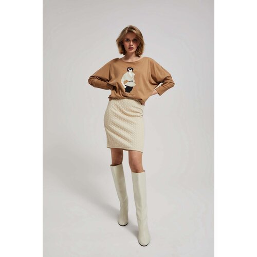 Marisse Sand Pencil Skirt Slike