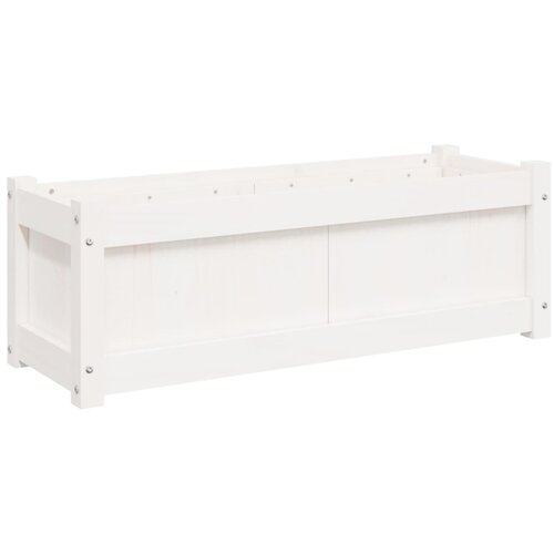  Vrtna sadilica bijela 90x31x31 cm od masivne borovine Slike