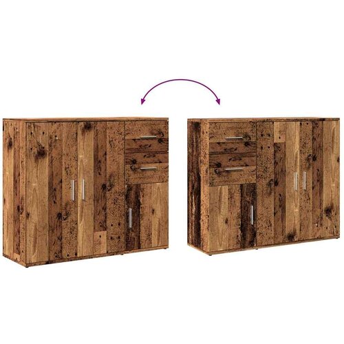 VidaXL Komoda boja staro drvo 91 x 29,5 x 75 cm od konstruiranog drva Slike