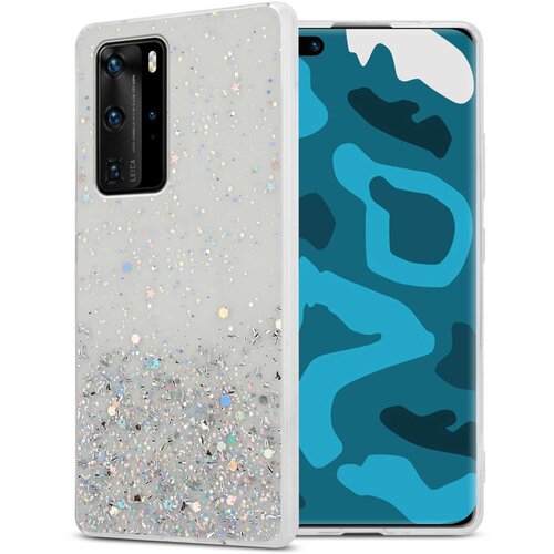 Cadorabo Ohi&scaron;je, združljivo z Huawei P40 PRO / P40 PRO+ in prozorna z ble&scaron;čicami - Za&scaron;čitni ovitek iz prožnega silikona TPU s svetlečimi ble&scaron;čicami, (20860564) Cene