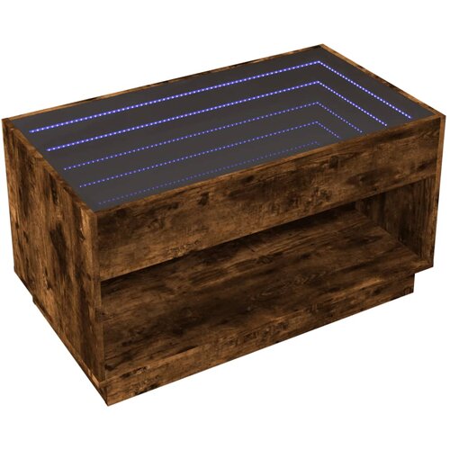  Stolić s beskonačnim LED svjetlima boja hrasta 90x50x50 cm Slike