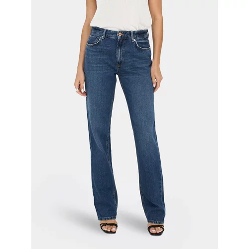 Only Jeans hlače Jaci 15296923 Modra Straight Fit