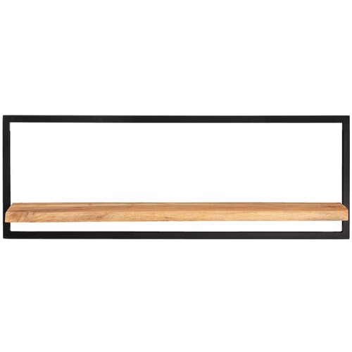  Zidne police 2 kom 100 x 24 x 35 cm masivni bagrem i čelik Slike