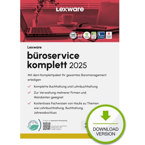 LEXWARE B&amp;uuml;roservice Komplett 2025 Einzelplatzversion - 1 Device, ABO - ESD -DownloadESD&amp;quot; Slike