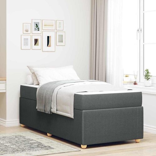 vidaXL Konstrukcija postelje Drugo Temno siva 100 x 200 cm blago Cene