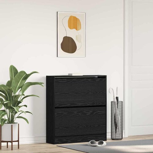  Ormar za cipele Crni hrast 80 x 21 x 87,5 cm Konstruirano drvo Cene