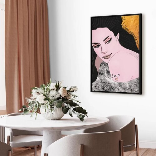  Slika - Sensual and Love (1 Part) Vertical 80x120 U crnom drvenom okviru Slike