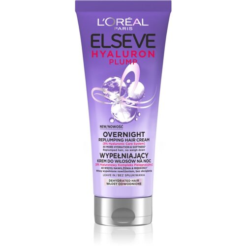 L&amp;acute;Or&amp;eacute;al Paris Elseve Hyaluron Plump nočna vlažilna krema za lase 200 ml Slike