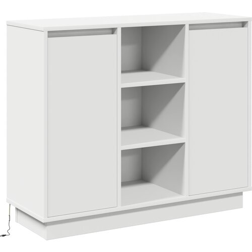vidaXL Sideboard s LED svjetlom Bijela 90x32x75 cm Izrađeno od drvenih materijala Cijene