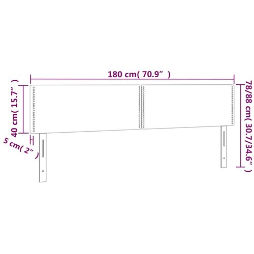  LED uzglavlje tamnozeleno 180x5x78/88 cm bar&amp;scaron;unasto Slike
