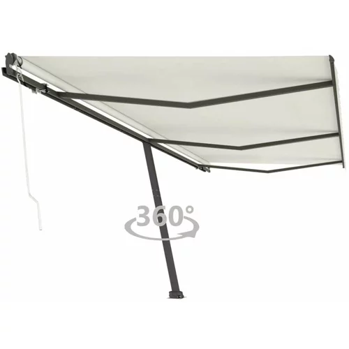  Prostostoječa avtomatska tenda 600x300 cm krem, (20729056)
