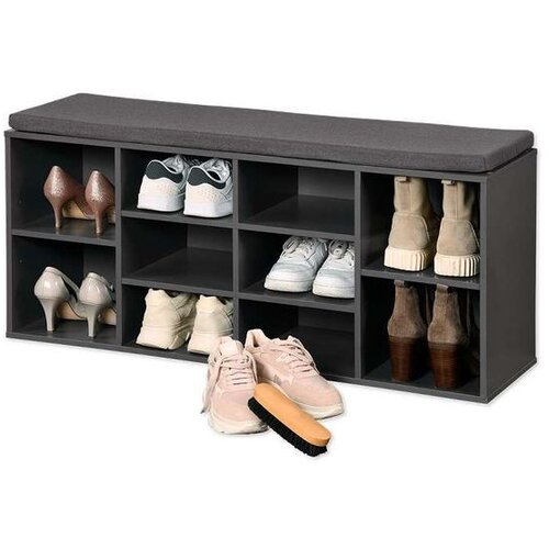 Kesper ksp15923 drveni cipelarnik braon sa jastukom za sedenje 103,5x48x29,5cm Slike