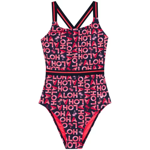 WE Fashion Jednodijelni kupaći kostim morsko plava / roza