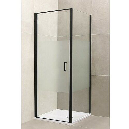 Ferotehna Tu&amp;scaron; kabina Lorca (&amp;Scaron; x V: 80 x 195 cm, Debljina stakla: 6 mm, Prozirno staklo, Crna) Slike