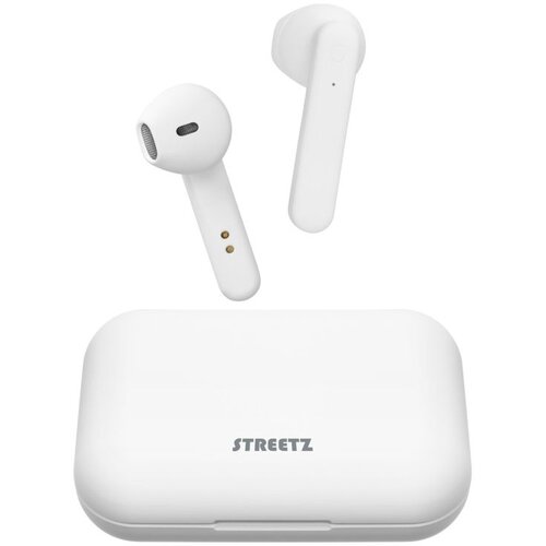 Streetz True Wireless Stereo Slu&scaron;alice s Kući&scaron;tem za Punjenje, Polu-In-Ear, Bluetooth 5, Mat Bijele Cijene