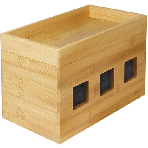 Logilink Cable box, 255x140x165 mm, bamboo, KAB0076 Cene