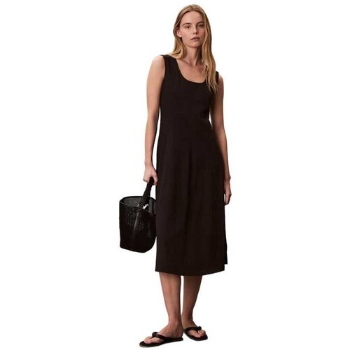 Calvin Klein crna midi haljina Cene