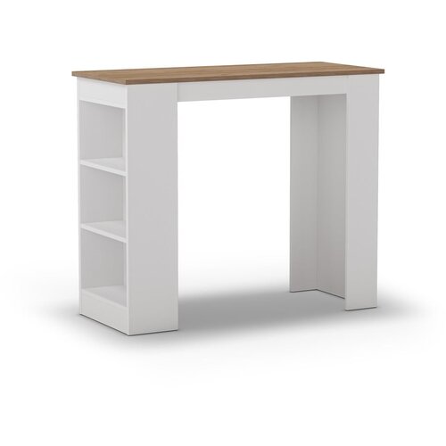Marckeric Barska miza z mizno ploščo v hrastovem dekorju 52x120 cm Peru – Cene