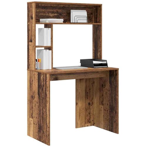 VidaXL Stol s policom Staro drvo 91 x 50 x 149 cm Konstruirano drvo Slike