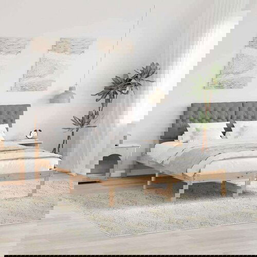 vidaXL Krevetni okvir s tapiciranim uzglavljem Smeđa 160 x 200 cm Cijene