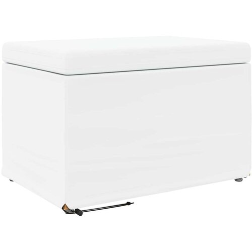  Stolica Bijelo 61 x 41 x 40 cm Umjetna Koža i Fino Radeći Drvo - Bijelo 60 cm Umjetna koža Slike