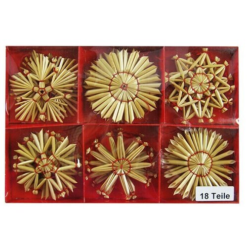  ukrasi za božićno drvce pahulje (18 kom., smeđe boje, slama, promjer: 6 cm) Cijene