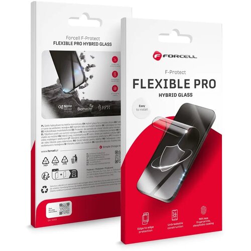Forcell Flexible 5D - hibridno staklo za Samsung Galaxy S25 Ultra crno (Hot Bending) - radi čitač Slike