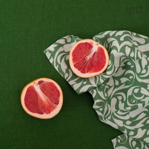Linen Tales Lanena kuhinjska krpa 45x65 cm Evergreen Damask &amp;ndash; Slike