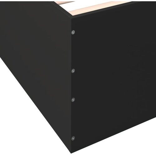  Okvir kreveta crni 140 x 200 cm od konstruiranog drva Slike