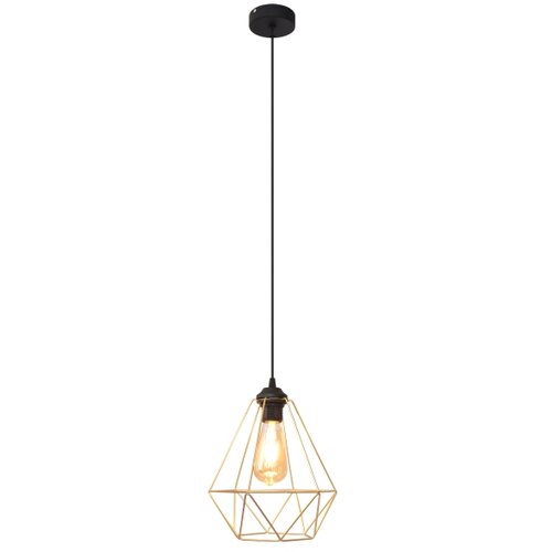  Luster na sajli KARO 1xE27/15W/230V zlatna/crna Slike