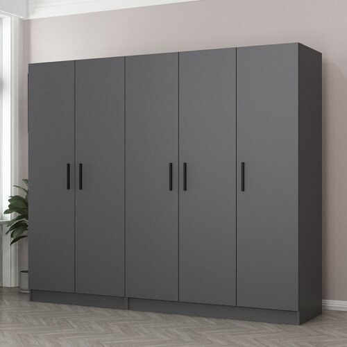Hanah home Ormar Kale-4975, 225x190x52 cm, Antracit Slike
