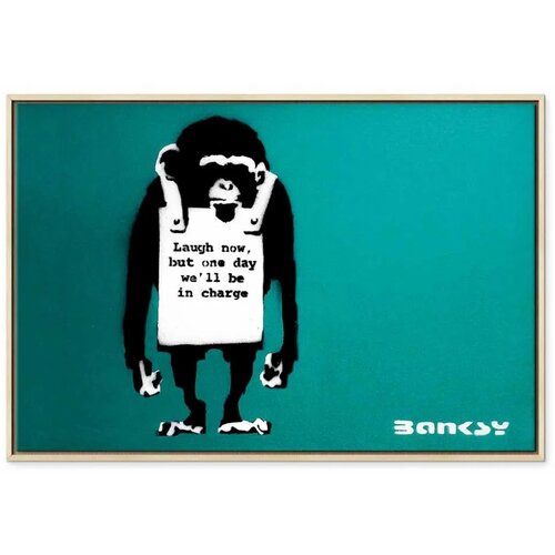  Slika - Angry Monkey (1 Part) Vertical 120x80 U prirodnom drvenom okviru Cijene