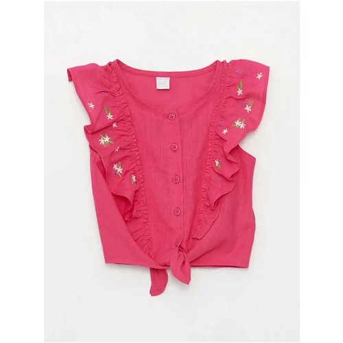 LC Waikiki LCW Baby Crew Neck Embroidery Detailed Shirt for Baby Girl