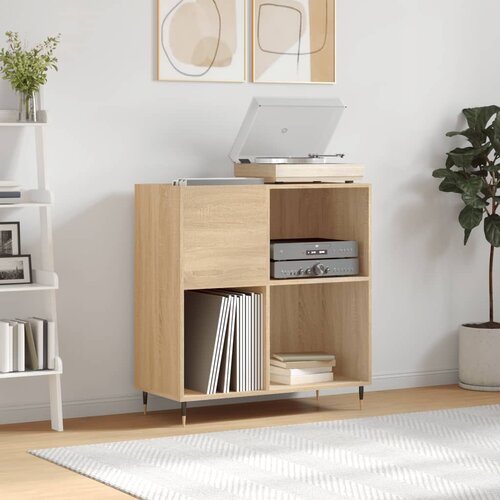 vidaXL Omarica za gramofonske plošče hrast sonoma 84,5x38x89 cm les Cene
