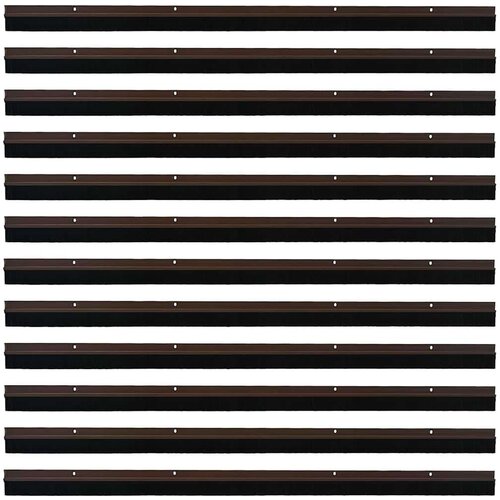  Držač četke za vrata 12 pcs Smeđa 100 cm Aluminijski legura Slike