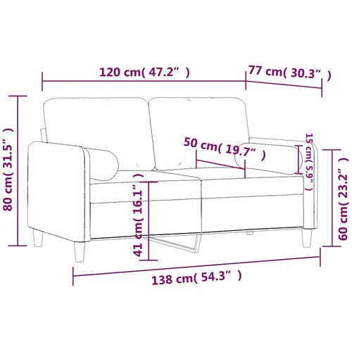  Dvosjed s ukrasnim jastucima žuti 120 cm bar&amp;scaron;unasti Slike