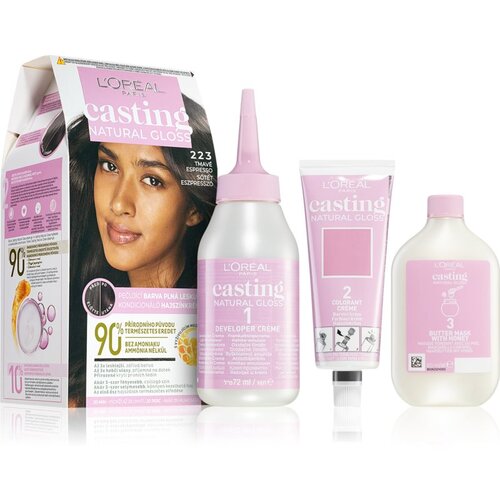 L&amp;acute;Or&amp;eacute;al Paris casting natural gloss barva za lase za barvane lase za vse vrste las 48 ml odtenek 223 Slike