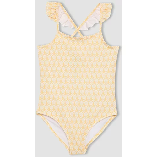 Defacto Girl Floral Patterned Swimsuit