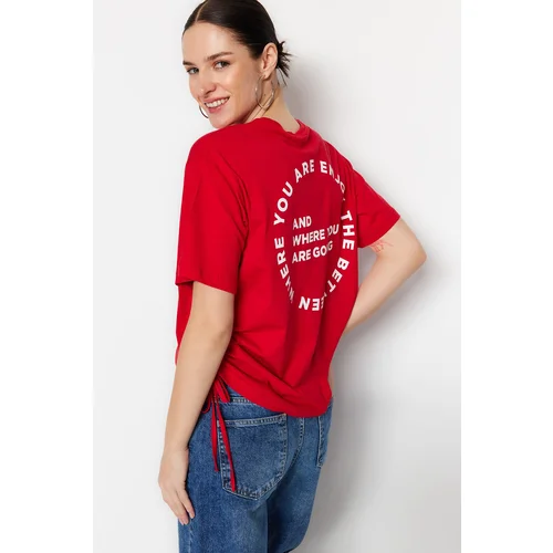 Trendyol T-Shirt - Red - Boyfriend