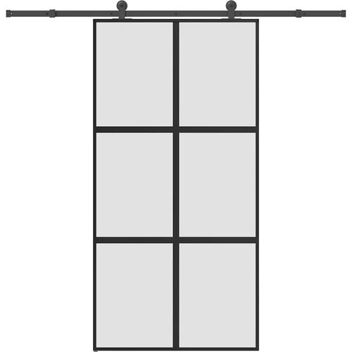 vidaXL Drsna vrata z opremo 102,5x205 cm kaljeno steklo in aluminij Cene