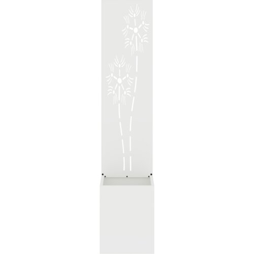 vidaXL Vrtni Sadič s Dekorativnom Pločom Bijela 32 x 140 cm Cene
