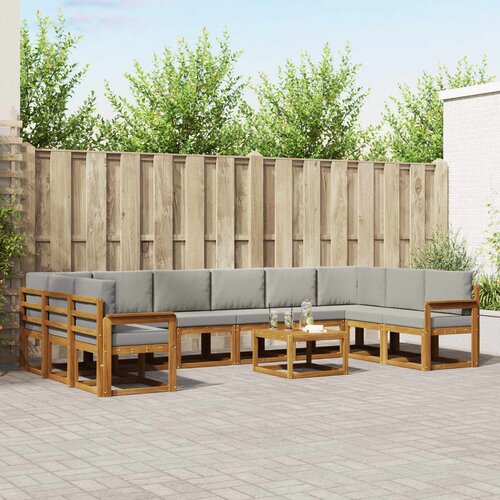  Set vanjskih sofa 11 kom. Prirodna i svijetlo siva Cene