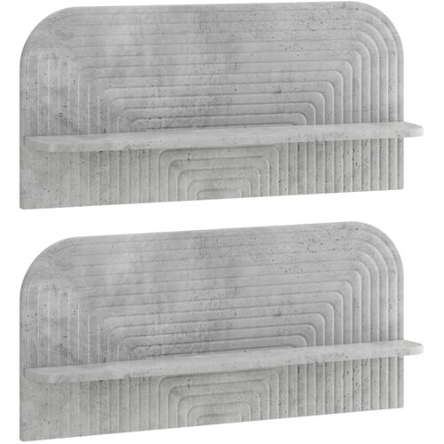  Zidna polica 2 kom. Betonska siva 80 5 x 13 5 x 37 5 cm - Betonska siva 80 5 cm Slike