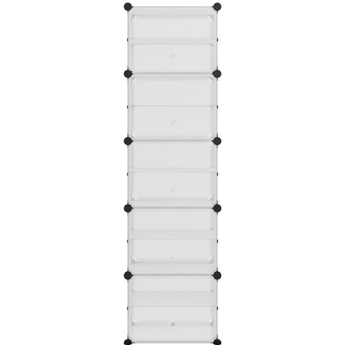 Stalak za cipele prozirni 44 x 31,5 x 153,5 cm od PP-a Slike