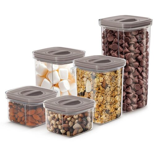 Berlinger Haus Set od 5 posuda za odlaganje sa 5 poklopaca Taupe Collection BH-8576N, Smeđi Cene