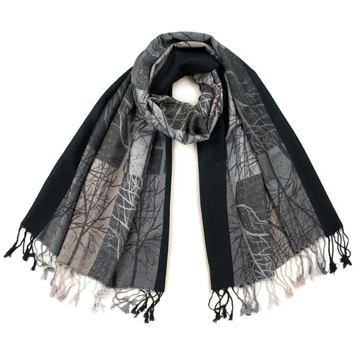 Art of Polo Woman's Scarf sz21349 Black/Light Grey