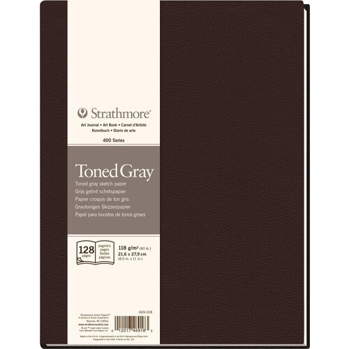 Strathmore Serie 400 Toned Gray Hardbound Book Blok za skiciranje 28 x 22 cm 118 g Slike