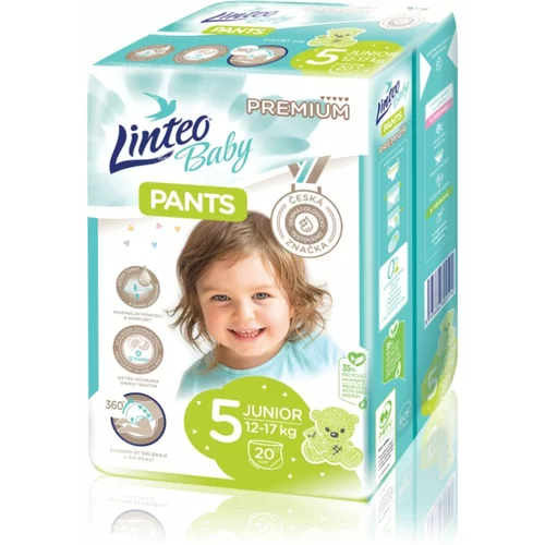 Linteo Baby Pants hlačne plenice za enkratno uporabo Junior Premium 12-17 kg 20 kos