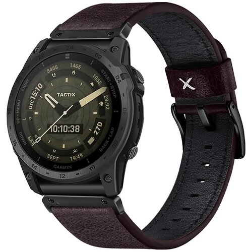 INF združljiv premium usnjen pas za uro garmin fenix 8/7X/3 - eleganten & udoben brown 26 mm, (5000079080) Cene